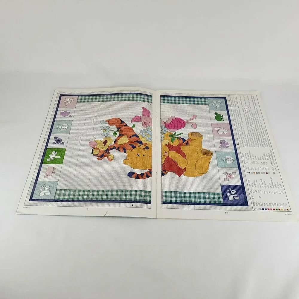 Vintage Disney Home Winnie The Pooh Baby Cross Stitch Pattern Book 3125 Y2K 90s